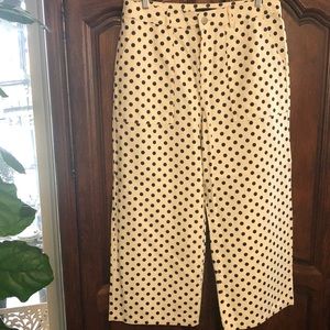 Who What Wear Polka Dot Wide Leg Pants 100% Cotton